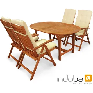 indoba® Gartenmöbel Set 9-teilig ''Sun Shine'' mit Auflagen Relax - beige