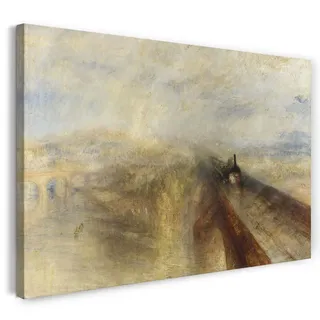 Printed Paintings Leinwand (100x70cm): William Turner - Rain Steam and Speed The Great Western Ra