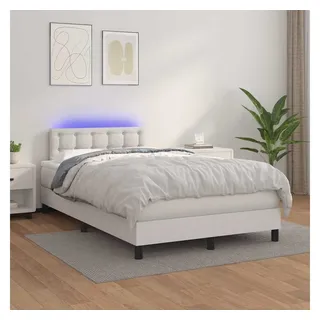 vidaXL Boxspringbett 120 x 200 cm Weiß