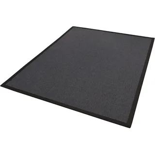 DEKOWE Teppichboden "Naturino RipsS2 Spezial" Teppiche Flachgewebe, meliert, Sisal-Optik, In- und Outdoor geeignet Gr. B/L: 100 cm x 200 cm, 8 mm, 1 St., schwarz Teppichboden