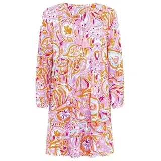 Zwillingsherz Kleid Sommerkleid Damen leicht und luftig Strandkleid Damen Sommer, Tunikakleid Damen, Hemdblusenkleid, Blusenkleid Tunika Kleid Ibiza Style Größe S/M - S-M