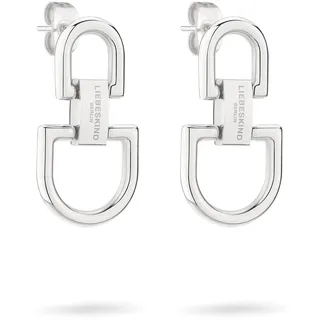 LIEBESKIND BERLIN Damen Schmuck - D-Link Kette, Armband und Ohrringe aus Edelstahl – Moderner Statement Schmuck