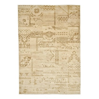 Teppich Handgeknüpfter Wollteppich - Vintage Patch - 502 - 250 x 350 cm, THEKO, Rechteckig beige