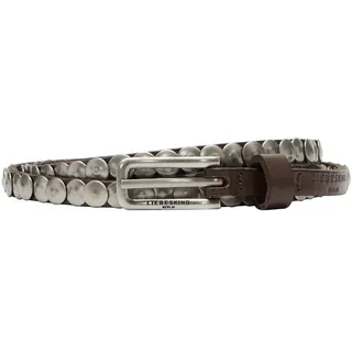 LIEBESKIND Berlin Belt I 10mm 85 STUDDED BELTS Washed Leather cognac