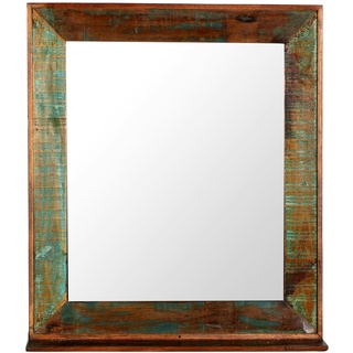SIT Möbel Wand-Spiegel | mit Ablage | Altholz lackiert | bunt | B 68 x T 8 x H 79 cm | 09106-98 | Serie RIVERBOAT