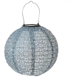 MARELIDA Lampion blau 25 cm Solar spritzwassergeschützt mit Dämmerungssensor