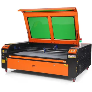 Vevor 130W CO2 Laser Graviermaschine 900x1400mm, Lasergravierer 20mm Gravur-Stärke Lasergravurmaschine 800mm/s Graviergerät USB-Anschluss kompatibel mit 2-Wege-Pass-Air-Assist, mit LightBurn, CorelDRAW, AutoCAD