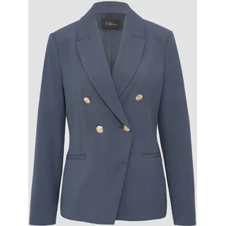 S.Oliver - Doppelreihiger Blazer im Slim Fit Damen, blau, 44