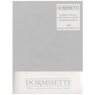 Dormisette Spannbettlaken Dormisette warme Flanell Spannbettlaken hohe Matratzen, Flanell, Gummizug: Rundum, (1 Stück), Flanell Spannbettlaken für hohe Matratzen grau|silberfarben 180 cm x 200 cm
