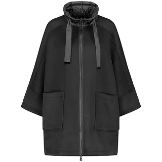 GERRY WEBER Cardigan Modisches Cape mit Reißverschluss schwarz 44