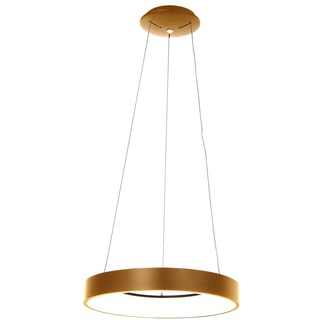 Pendellampe Esstischleuchte Hängelampe gold Wohnzimmerlampe Ring LED H 160 cm
