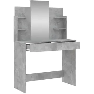 vidaXL Schminktisch mit Spiegel Betongrau 96x39x142 cm
