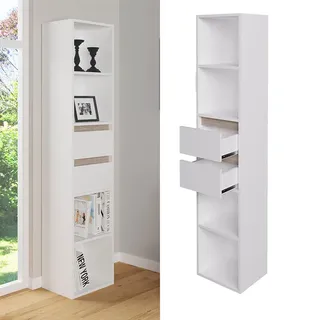 Vicco Kinderregal Robert 90 x 30 x 180 cm Holz massiv weiß