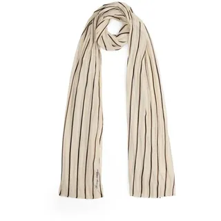 Tommy Hilfiger Modeschal TOMMY SCRIPT CHIFFON, mit Streifen beige