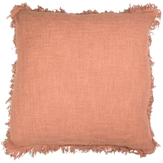 Kissen LIONI, Pfirsichfarben - 45 x 45 cm - mit Fransen