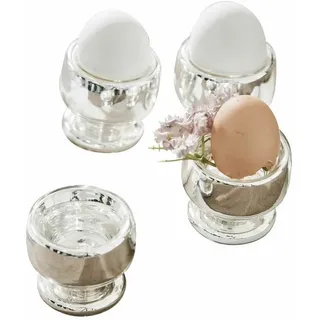Mirabeau Geschirr-Set Eierbecher 4er Set Lilligret silber, Glas silberfarben