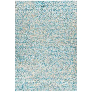 lalee.avenue Finish 100 Lederteppich 200 x 290 cm Türkis/Gold