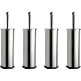 Home4You WC-Garnituren 4er Set, H 39,5 cm - Edelstahl - 4er Set