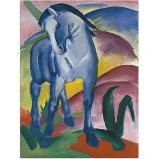 Wandbild ARTLAND "Blaues Pferd I. 1911." Bilder Gr. B/H: 90 cm x 120 cm, Alu-Dibond-Druck Haustiere, 1 St., bunt Kunstdrucke als Alubild, Outdoorbild, Leinwandbild, Poster, Wandaufkleber