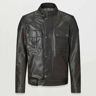 Belstaff Brooklands Motorradjacke Schwarz/Bronze 3XL