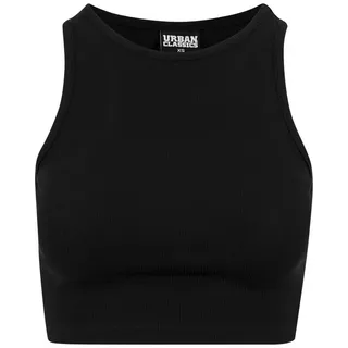 URBAN CLASSICS Cropped Rib Top Schwarz L