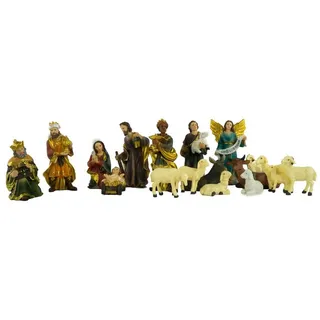 krippenursel Wunderschöne handbemalte Krippenfiguren 11-tlg., ca. 10 cm, K 604