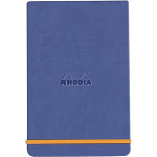 Rhodia 194360C - Notizbuch Webnotepad 9x14 cm, 96 Blatt abtrennbar liniert 90 g, 1 Stück, Saphirblau