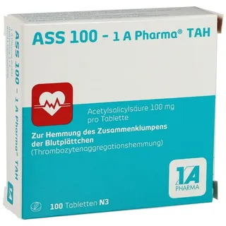 1 A Pharma ASS 100 - 1 A Pharma TAH Tabletten 100 St.