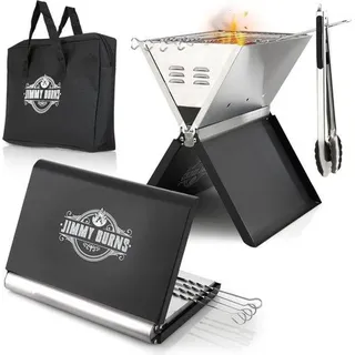Famanu Campinggrill Klappgrill aus Edelstahl - Notebook Design für 2-4 Personen