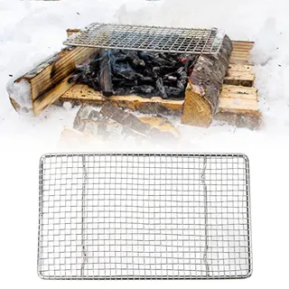 Rechteckiges Grillbrett – Rechteckiger Grillrost Zum Kochen – Professionelles Design, Rostfrei