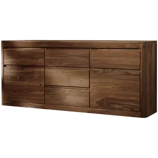 Sideboard groß dunkel Massivholz Sheesham Palisander massiv modern 185x80cm