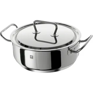 Zwilling Bratentopf, Silber, Metall, 4,5 L, rund, 15.10 cm, Messskala, backofengeeignet, Sandwichboden, Kochen, Töpfe, Bräter
