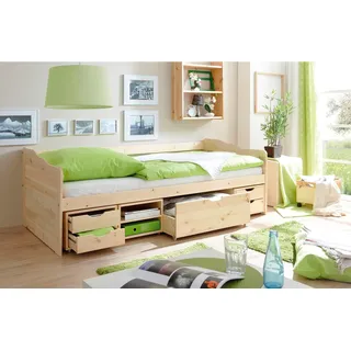 TICAA Kinderbett Marlies 90 x 200 cm Kiefer natur braun