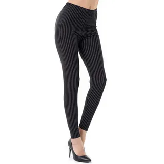 Aventy Damen Leggings mit Karomuster, elastisch, volle Länge, Rot - Einheitsgröße