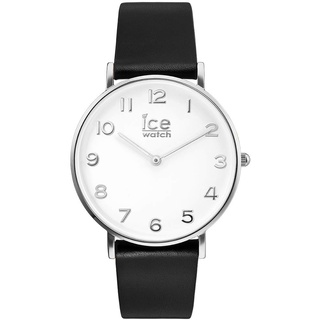 ICE-WATCH - CITY tanner Black Silver - Schwarze Herren/Unisexuhr mit Lederarmband - 001514 (Medium)