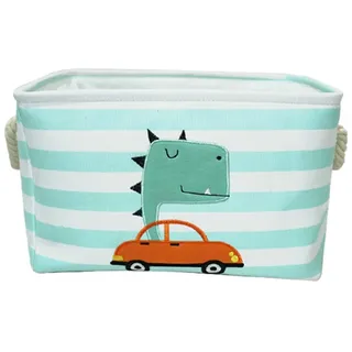 Wäschekorb Baby,Aufbewahrungskörbe,Großer Aufbewahrungskorb Kinder Baumwolle und Wasserabweisend, faltbar,Aufbewahrungskörb für Spielzeug (Krokodile)