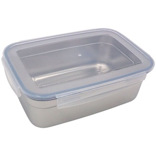 Buri Edelstahl Frischhaltedose 350ml Vorratsdose Brotdose Lunchbox Klickverschluss