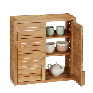 Relaxdays Wandschrank Bambus Hellbraun