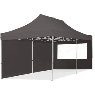 TOOLPORT Faltpavillon Economy 3 x 6 m inkl. 2 Seitenteile dunkelgrau 59024