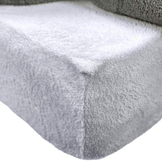 Brentfords Teddy Fleece Bettlaken Plain Thermal Warm Soft Luxus Luxus Sherpa Bettwäsche, Grau Silber - Single