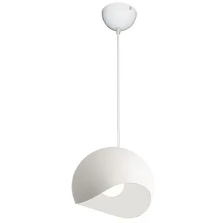 Minimalistisch Esstisch Hängeleuchte Kronleuchter Rund Metall Eisen Esszimmerlampe Kreativ Modern Bunt Anhänger Lampe Höhenverstellbar Schlafzimmer Wohnzimmer Küche E27 Led Beleuchtung Ø20cm (Weiß)