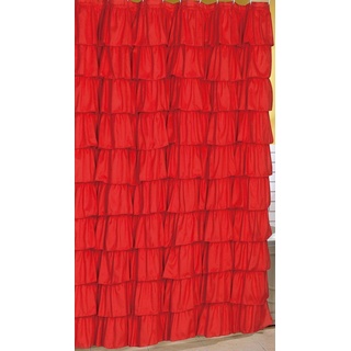 Spring Design Flamenco Rüschen Duschvorhang Modern 72 inch x 72 inch rot