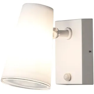 Konstsmide Außenwandleuchte Aluminium/Kunststoff 21,5 cm mit Bewegungsmelder weiß