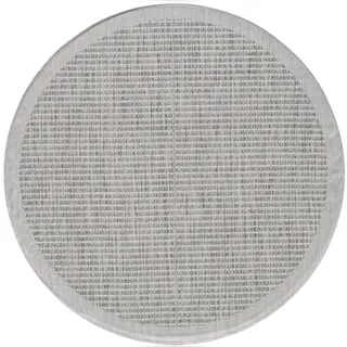 KADIMA DESIGN Balkonteppich Einfarbig Wetterfest Waschbar Strapazierfähig Terrasse Garten Rund Grau 160x160 cm – ORIANA von Kadima Design