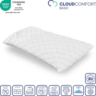 cloudcomfort Basic Gel-Flocken Kopfkissen 40 x 80 cm
