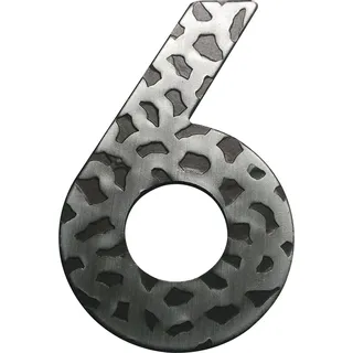 SCHÖSSWENDER Hausnummer 6 Höhe 120 mm Schwarz verzinkt