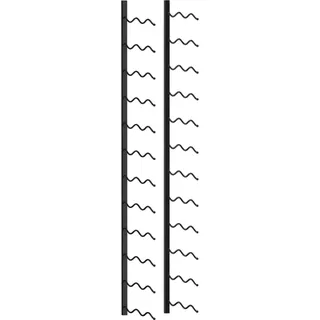 vidaXL Wand Weinregal für 24 Flaschen Flaschenregal Flaschenhalter Wandregal Hängeregal Flaschenständer Weinflaschenregal Schwarz Eisen