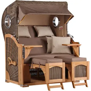 Strandkorb Düne Bullauge Teak PE Grey Dessin 534