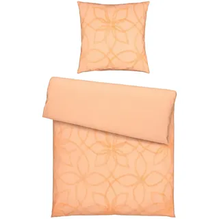 Esposa Wendebettwäsche Trang, Aprikose, Textil, 135x200 cm, pflegeleicht, Schlaftextilien, Bettwäsche, Bettwäsche, Wendebettwäsche