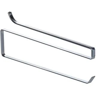 Wenko Regaleinbau Küchenrollenhalter, verchromtes Metall, 31 x 10 x 1 cm, Silber glänzend